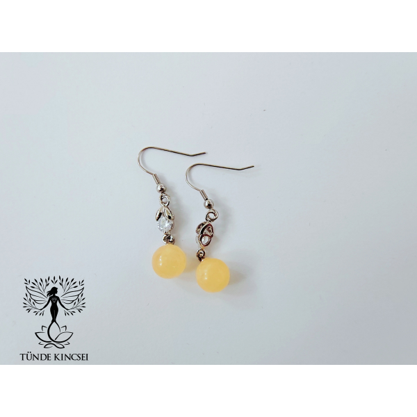 Sárga kalcit fülbevaló