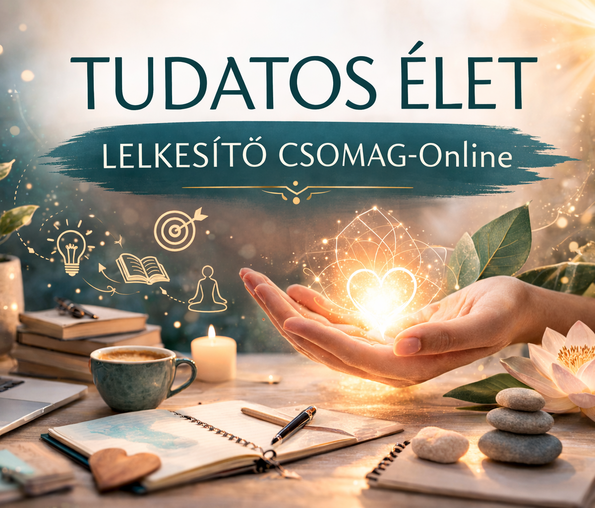 tudatos Élet lelkesítő (egyéni) csomag online – 14 órás, 7 alkalmas közös folyamat
