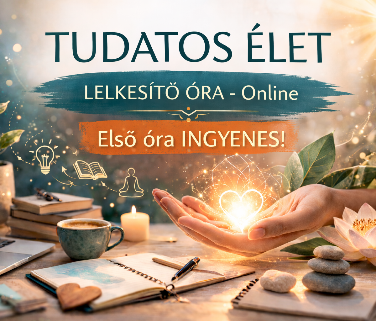 tudatos Élet lelkesítő (egyéni) csomag online – 14 órás, 7 alkalmas közös folyamat